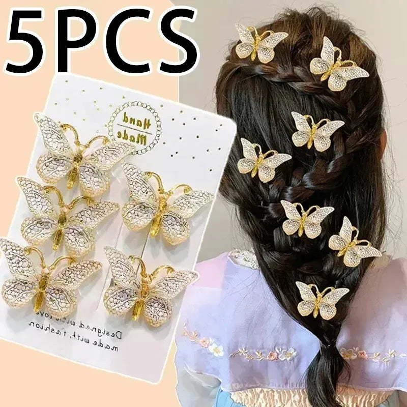 5PCS Sweet Stereoscopic Color Gradient Cute Baby Hairpins Kids Hair